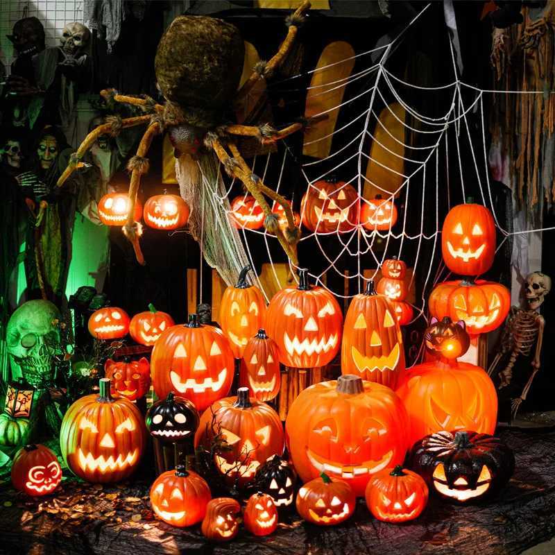 Pumpkins Lamp Halloween Decoration For Home Yard Garden Outdoor Decor Hallowen Horror House Skull Party Props Glow in The Dark C250919