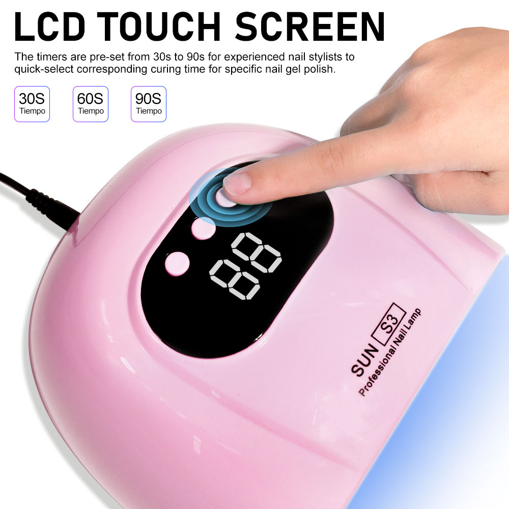 LCD Touchscreen Manicure Machine w/ Timer Settings - pink Color | MJD-S3 USB Power Supply