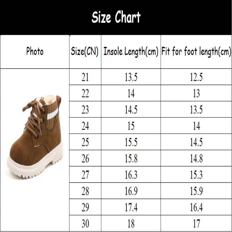 2 Style Inside Material Plush Kids Winter Cotton Fabric Spring Autumn Children Shoes Baby Toddler Boys Girls Boots