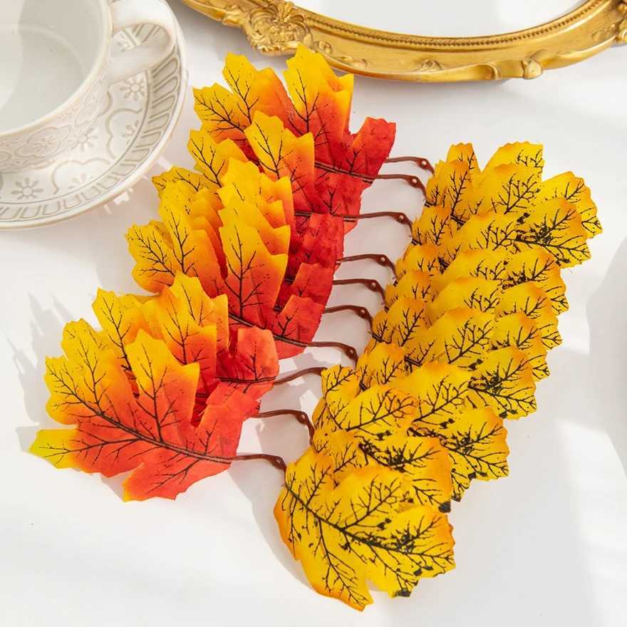Artificial Plants Flowers Silk Maple Leaves Halloween Christmas Decoration Garland Home Room Table Yard Garden Wedding Scrapbook C250919