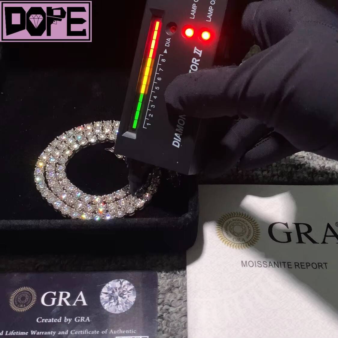 New Arrival 3mm 4mm 5mm Moissanite Tennis Necklace 925 Sterling Silver Iced Out Moissanite Tennis Chain