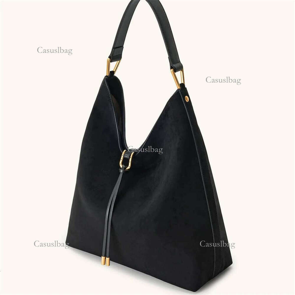 JW PEI Aria Large Capacity Faux Suede Shoulder Crossbody Bag For Women, Solid Color Underarm Commuter Bag, Simple Casual Purse