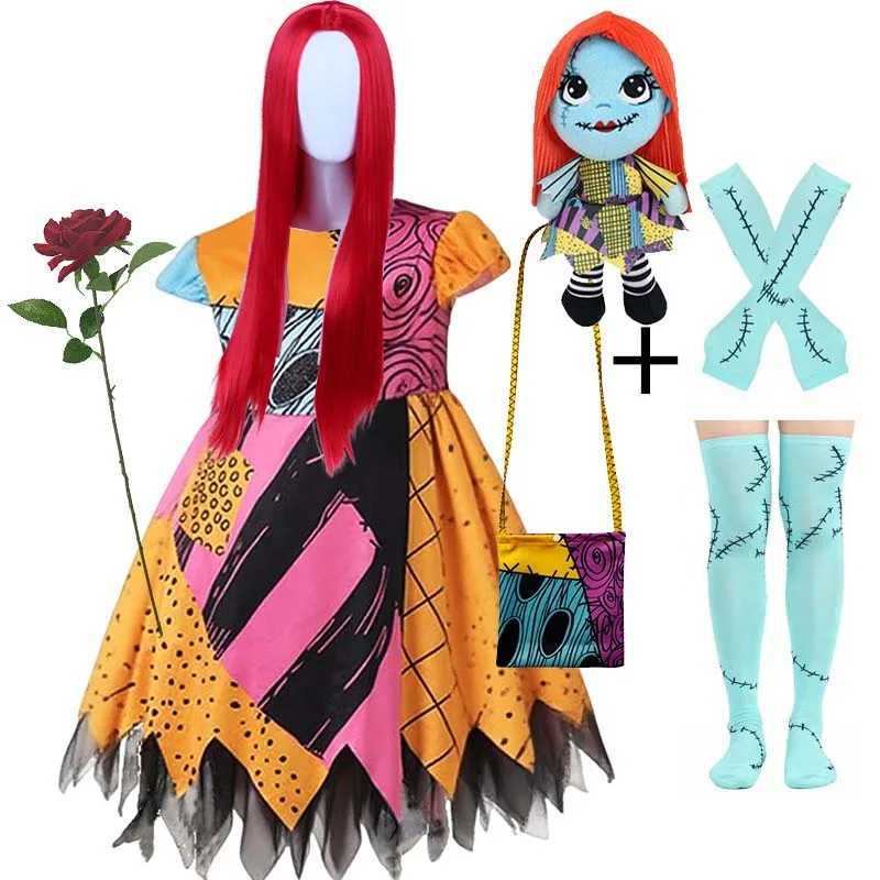 Halloween Jack Skellington Sally Cosplay Costume for Girls Boys The Nightmare Before Xmas Dress up Kids Classic SallyJack Frock L250918