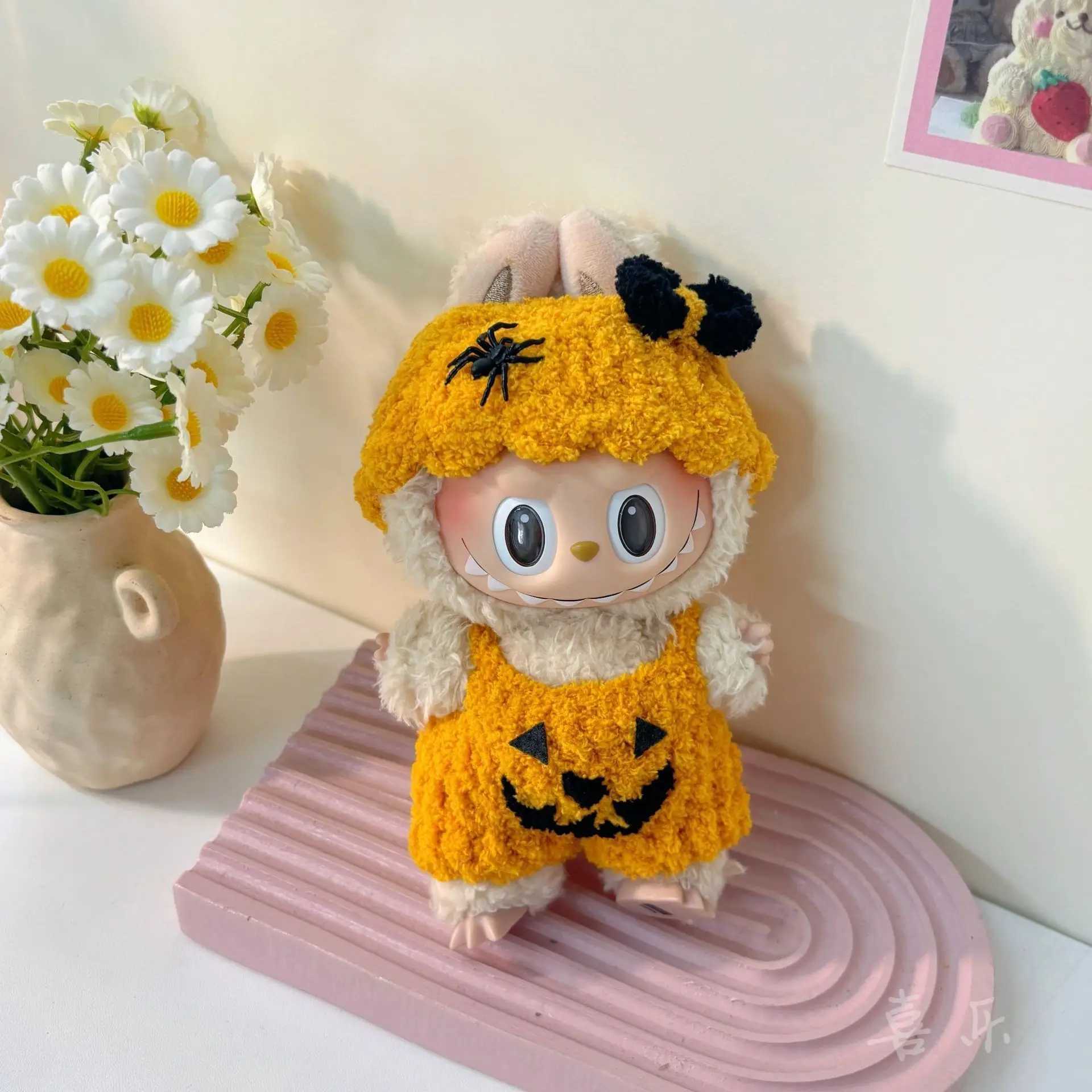 Halloween Pumpkin Clothes For Lafufu Clothes Doll Bat Wing Pumpkin Clothes with Hat For labubu cloth outfit Accessories C250919