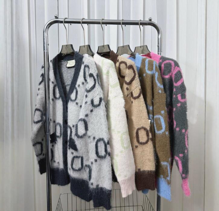 Designer Sweaters Women cardigan Sweater Fashion Luxury Letter Tops Coat Women Knitted Sweater Long Sleeve Pullover V Neck Casual Soft Comfortable Outerwear