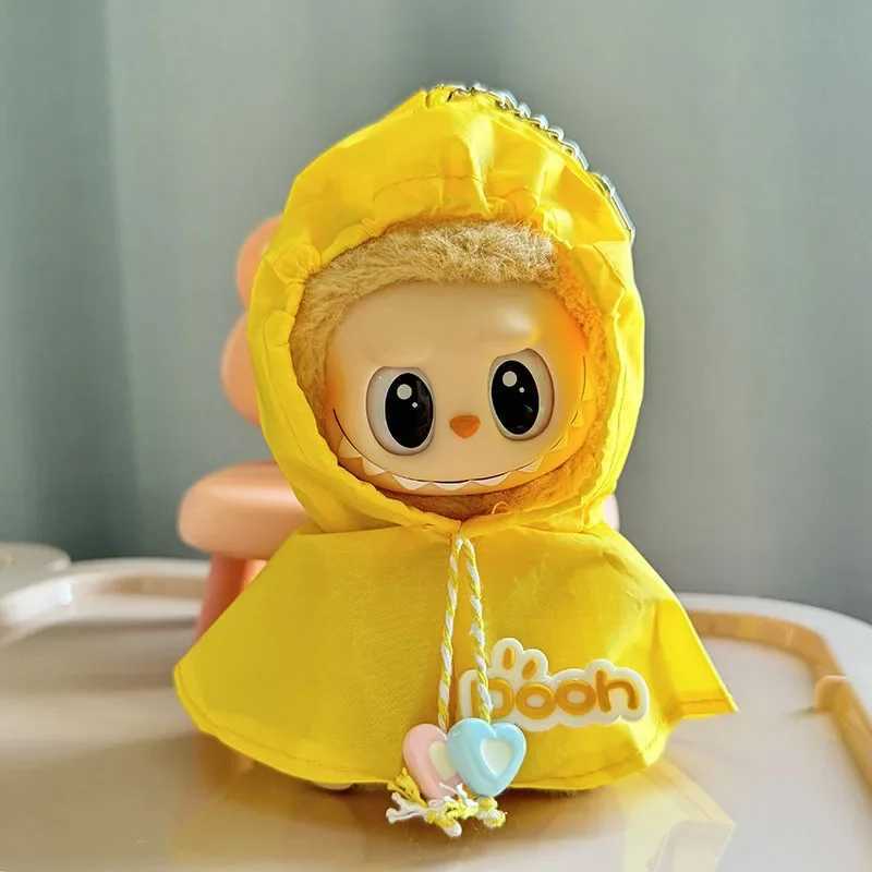 Labubu 17cm Dolls Clothes The Monster Outfit Accessories Clothing DIY Kids Gift Cute Raincoat Yellow Green FM14G C250919