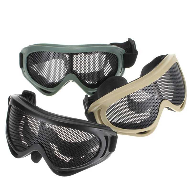 SINAIRSOFT Outdoor Tactical Eye Protection Metal Mesh Glasses Camping Hunting Airsoft Shooting Safety Goggle Eyewear J250919