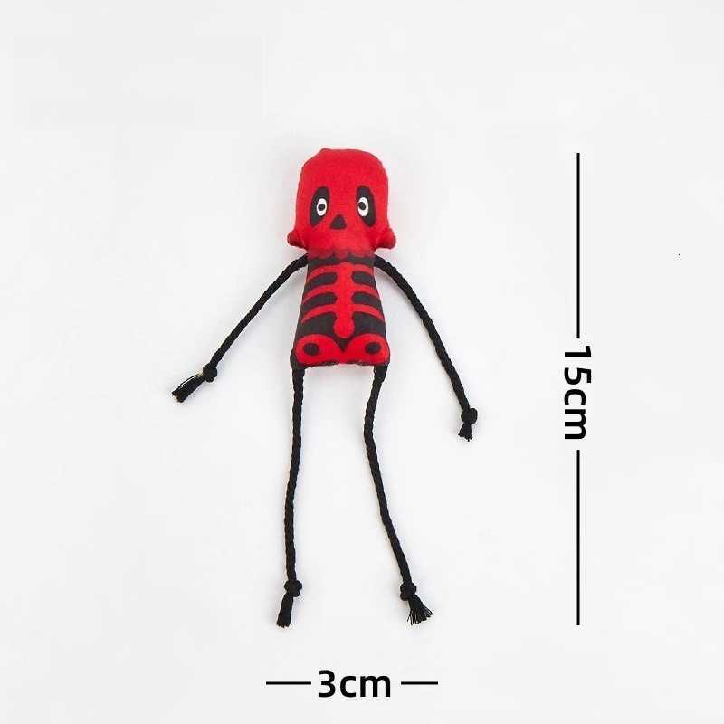 Catnip Plush Cat Toys Halloween Skeleton Design Cats Dogs Interactive Toys with Rope Limbs Cute Pet Resistant To Bites Fun Toys X250918
