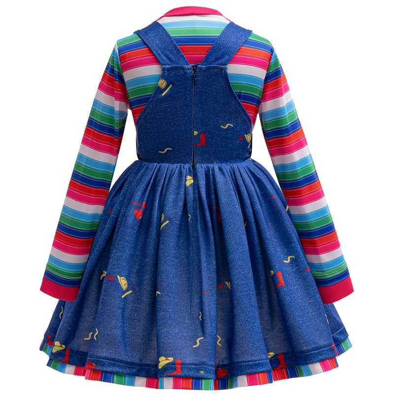 Movie Horror Chucky Halloween Girl Dress Boys Top and Jumpsuits Brothersister Costume Chucky Child PartyToddler KId Gift L250918