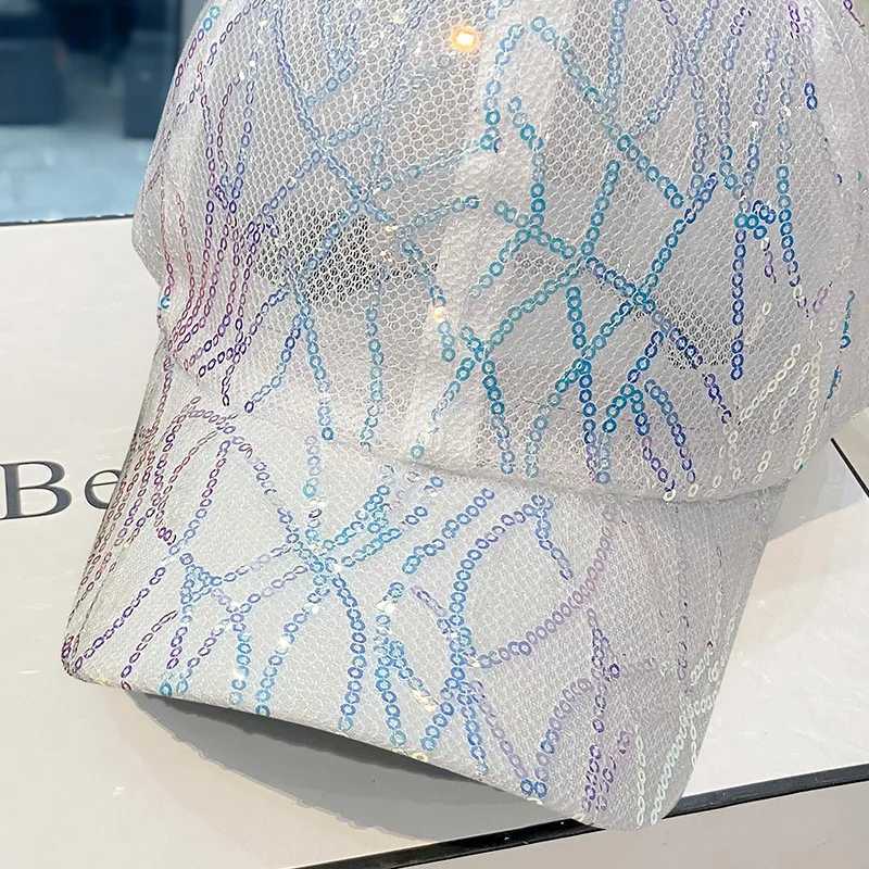 CNTANG 2025 New All Mesh Womens Peaked Cap Summer Fashion Spangle Design Hip Hop Casual Baseball Caps Sun Visor Hats For Ladies J2509181