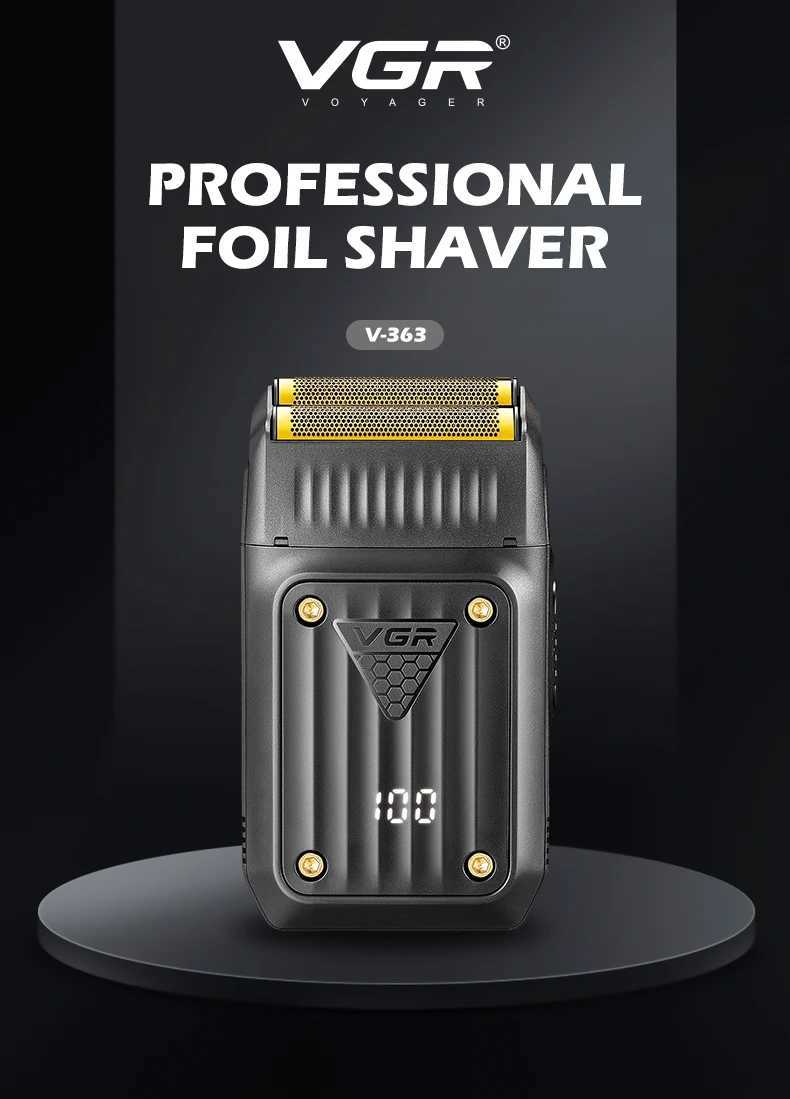 VGR 363 Razor Electric Shaver Professional Hair Trimmer Rechargeable Shaving Barber Beard Trimmer Foil Hair Shaver for Men C250919