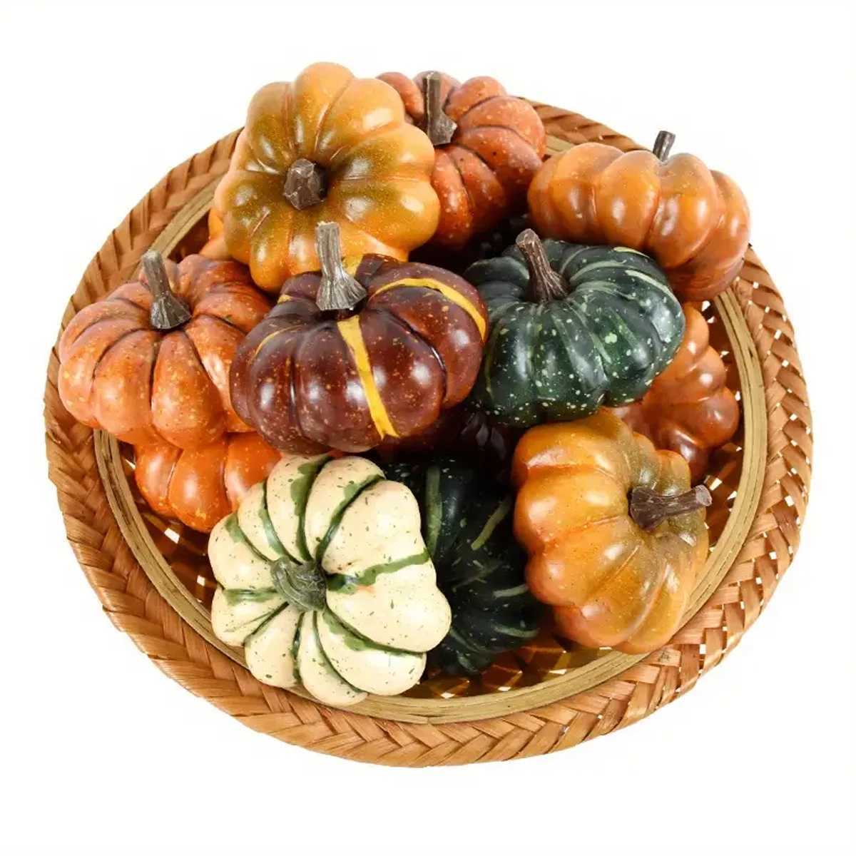 Artificial Pumpkins Plastic Faux Vegetable Decorations for Thanksgiving Harvest Home Farmhouse DIY Crafts Party Ornament C250919
