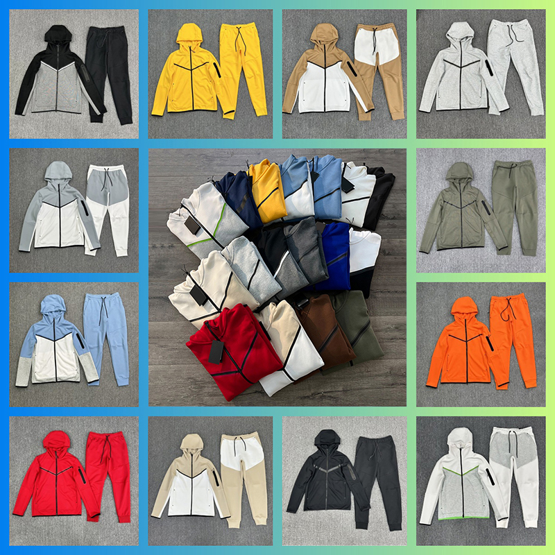 niki tech designer tracksuit men spring autumn nocta sportswear classic casual windrunner dirll style tech fleece jacket and joggers daily outfit asian m--2xl