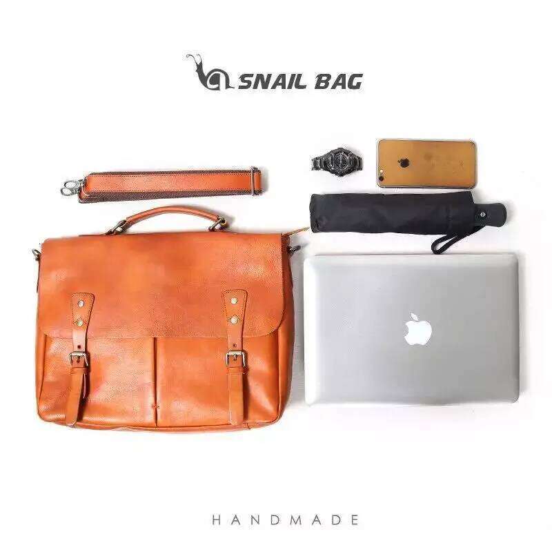 2024 Genuine Leather Casual Men's Briefcase Laptop Handbag Manual Men Shoulder Diagonal Computer Bag Tide Cross Section Business
