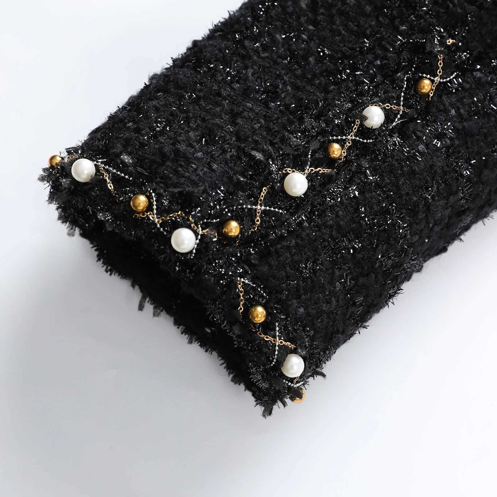 2025 new fashion round neck elegant light luxury celebrity highend heavy industry beading temperament design tweed jacket Z250918