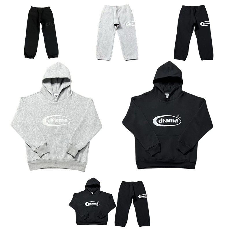 Free Shipping Men's Hoodies High Street Trendy Drama Hooded Sweatshirt Casual Embroidery Logo Quality Big Pocket Loose Fleece