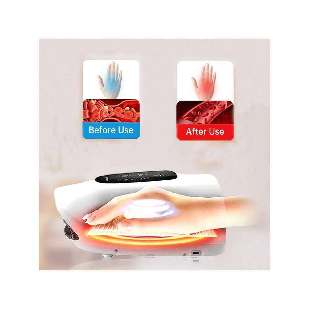 Gift-Ready Electric Hand Massager - Air Compression, Heat Vibration 3 Modes, 4 Temp, 5 Pressure Levels | USB-C Charging For Family Self-Care & Holiday