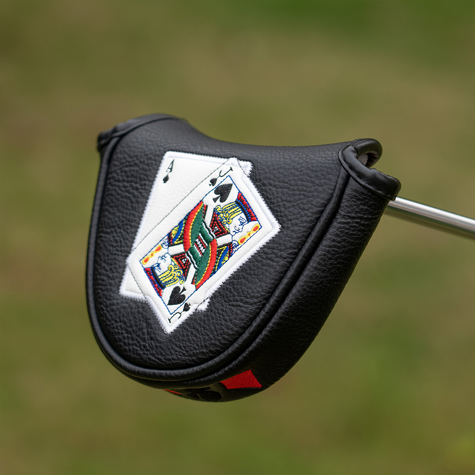 Golf Headcover Ace And Jack Black Mallet Putter Headcover Golf Club Putter Head Cover Cover Club Golf Head Cover Putter Cover