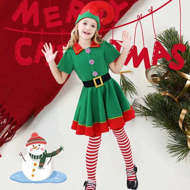 Santa Claus Costume Elf Christmas Outfit for Family New Year Clothes Men Women Xmas Santas Elves Cosplay Green Red Fancy Dress L250918