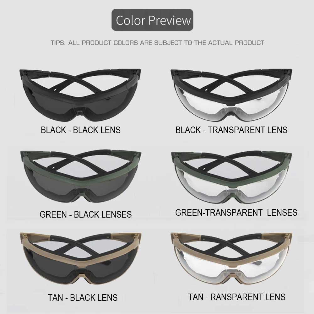 Tactical Polarized Glasses Sunglasses UV Lens Box Men Hiking Motorcycle Eyewear Airsoft Shooting Protection Goggles J250919