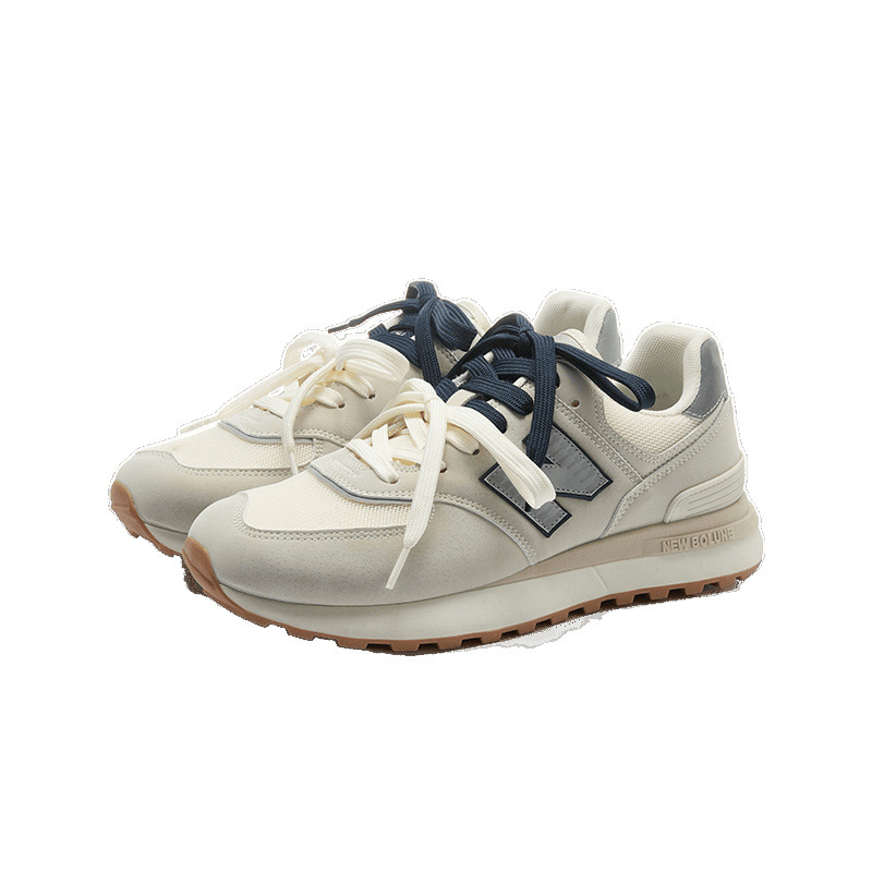Designer shoes hot free shipping Spring and Autumn Breathable Casual Shoes Vintage Color blocked Versatile Lightweight Running Sports Shoes black pink