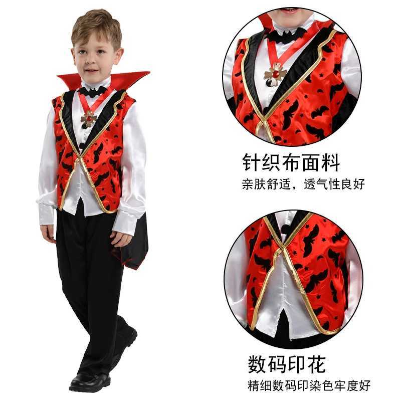 Halloween Boy Vampire Costume Boy Devil Roleplaying OutfitChildren Carnival Live Performance Dress Up L250918