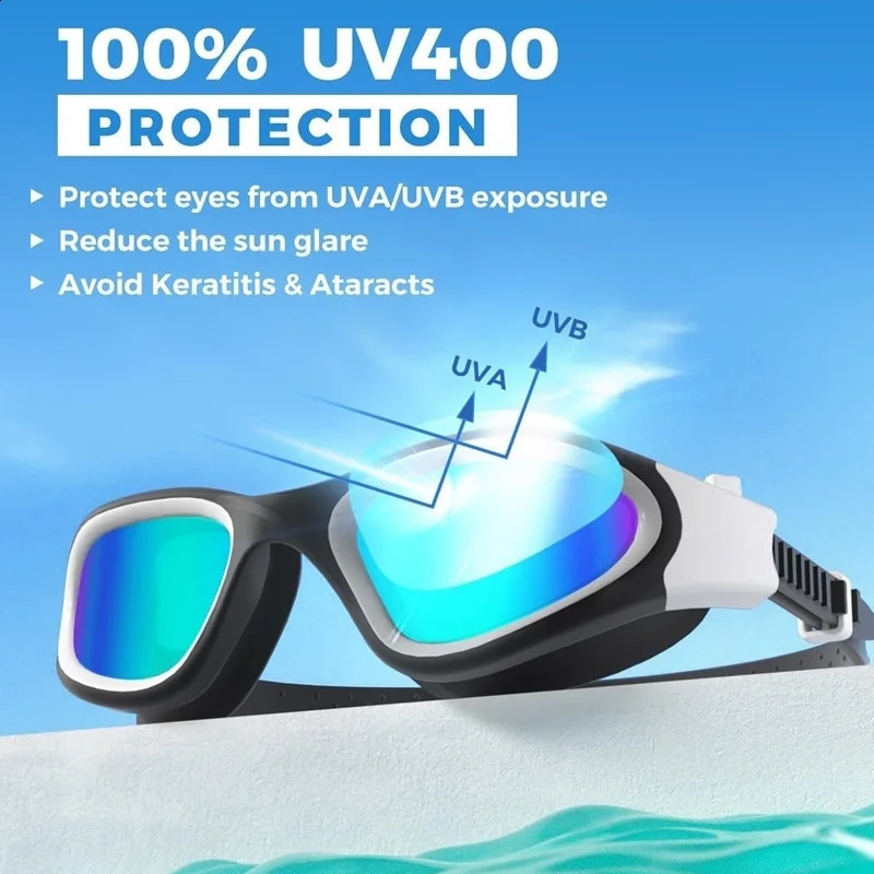 Coated Swimming Goggles for Women Men Anti Fog Anti UV Unisex Adult Quick Adjustable Silicone Swim Diving Goggles 250918