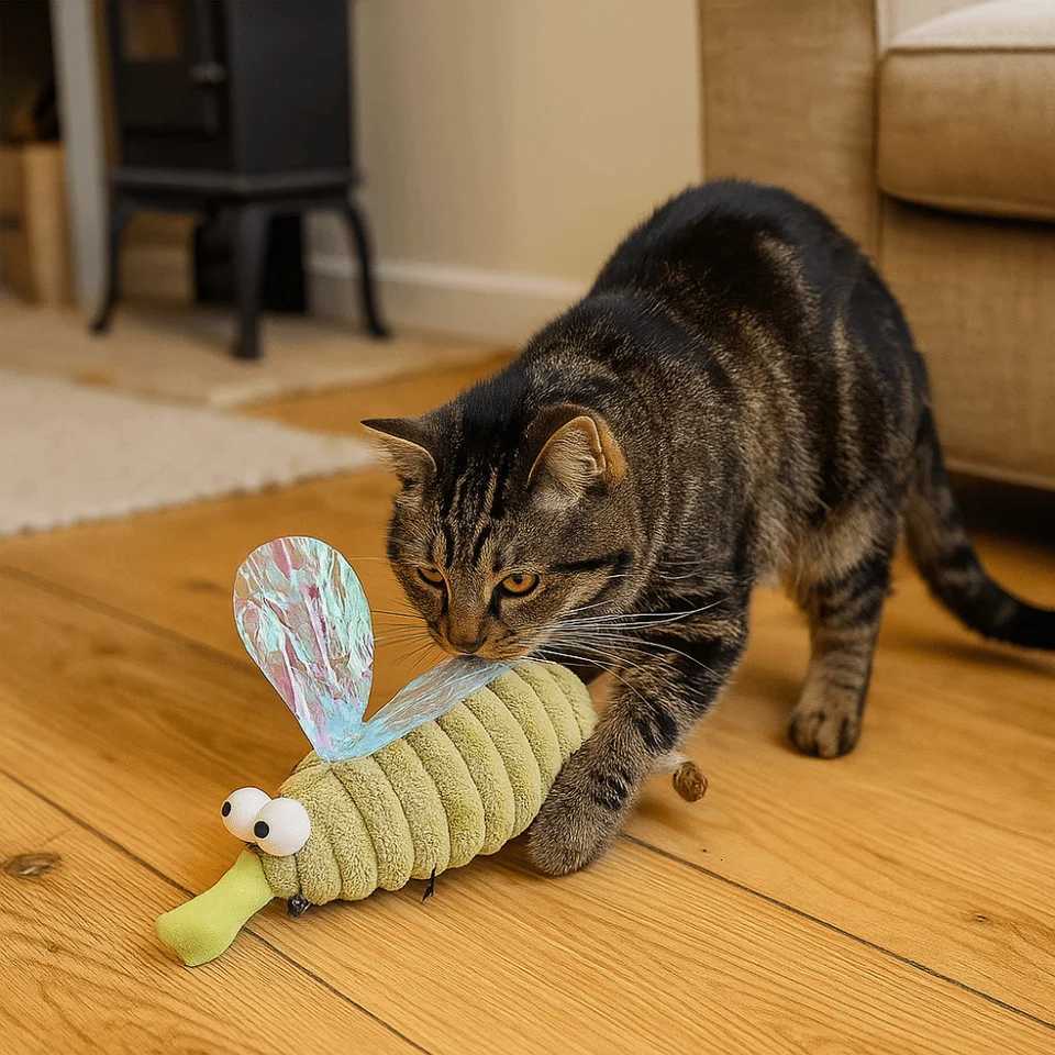 Cat Plush Toy Interactive Catnip Simulated Mosquito Kitten Toy Bite Resistant Teeth Cleaning Pet Catnip Toy Accessories X250918