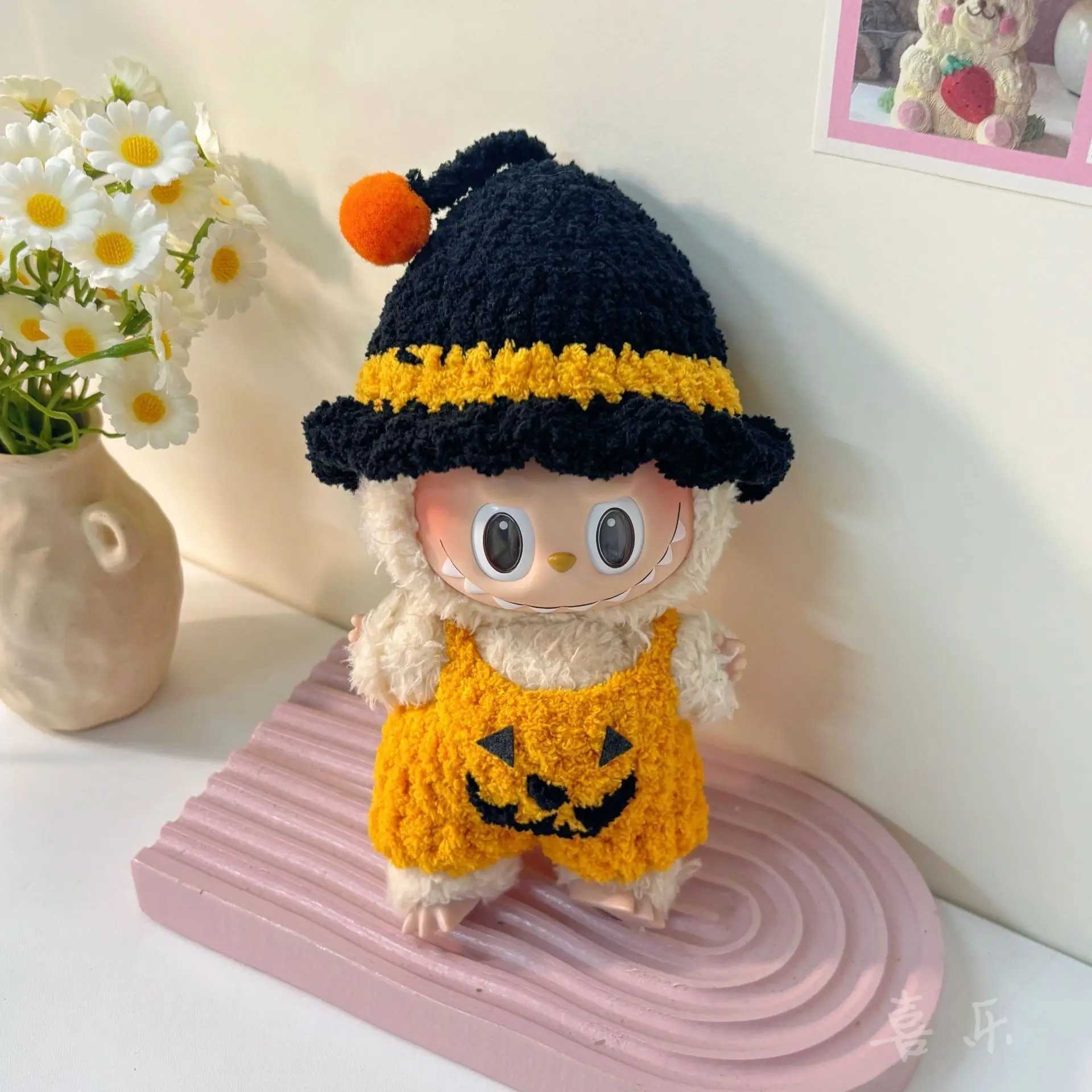Halloween Pumpkin Clothes For Lafufu Clothes Doll Bat Wing Pumpkin Clothes with Hat For labubu cloth outfit Accessories C250919