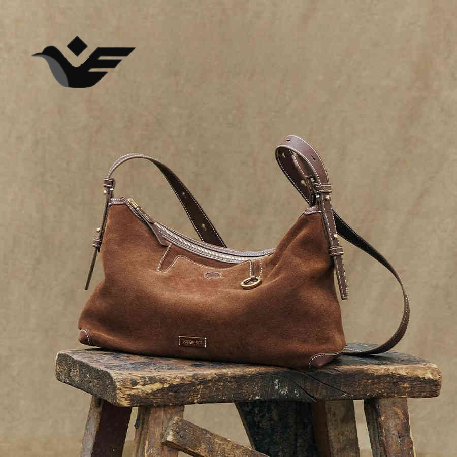 Feiyan Free Shipping New Designer Bag 2025 High-quality Trendy Shallow Bag Suede Underarm Bag Multifunctional Casual Women's Dumpling Bag