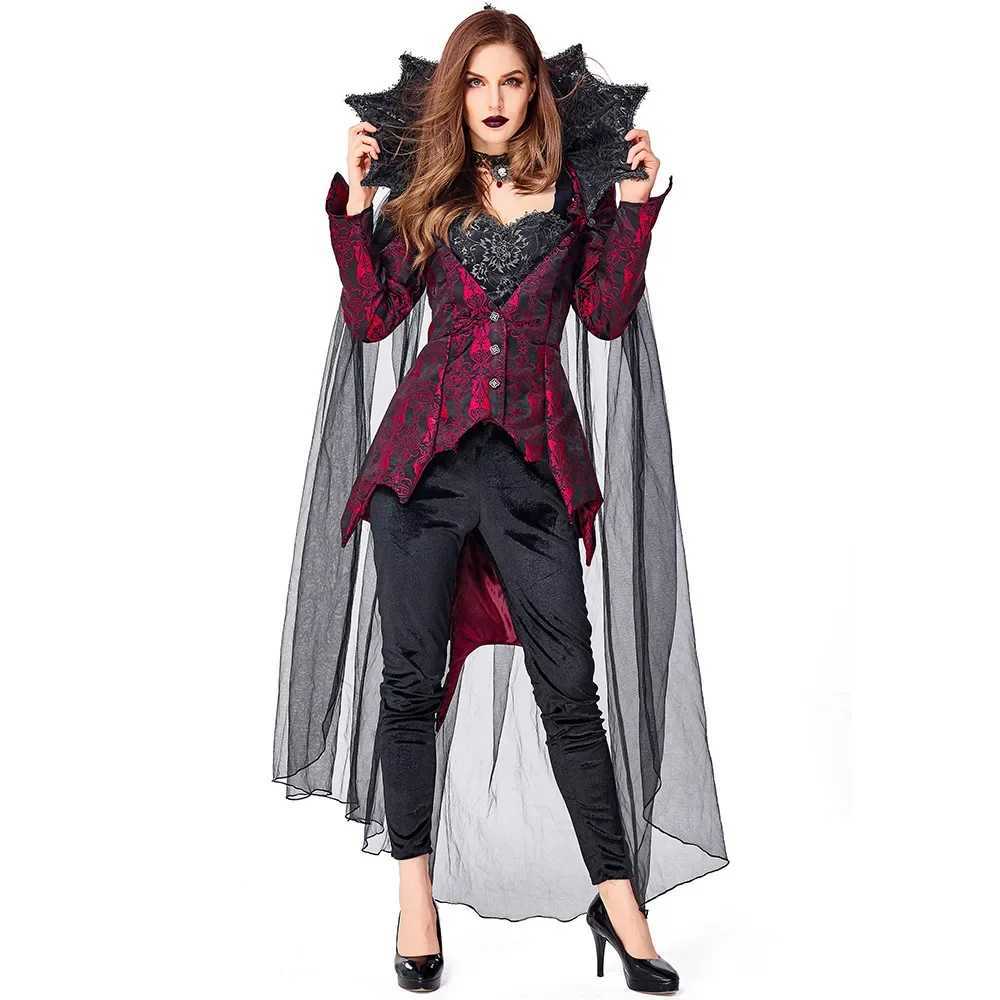 Witch Vampire Cosplay Costume For Woman Girl Witch Vampire Queen Halloween Ball Party Costumes Full Set L250918