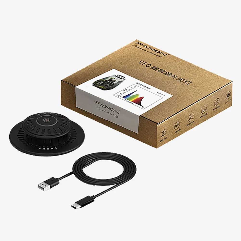 Fern Moss MicroLandscape Grow Light with Timer LED Full Spectrum Growing Lamp 6500K for Indoor Plants Succulents Mini Bonsai C250919