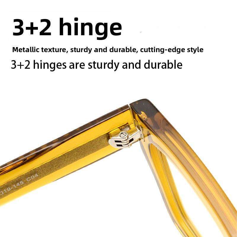 Square Trendy Street Style Disco Small Frame High-end Pin Insert Leak-proof Acetate Sunglasses