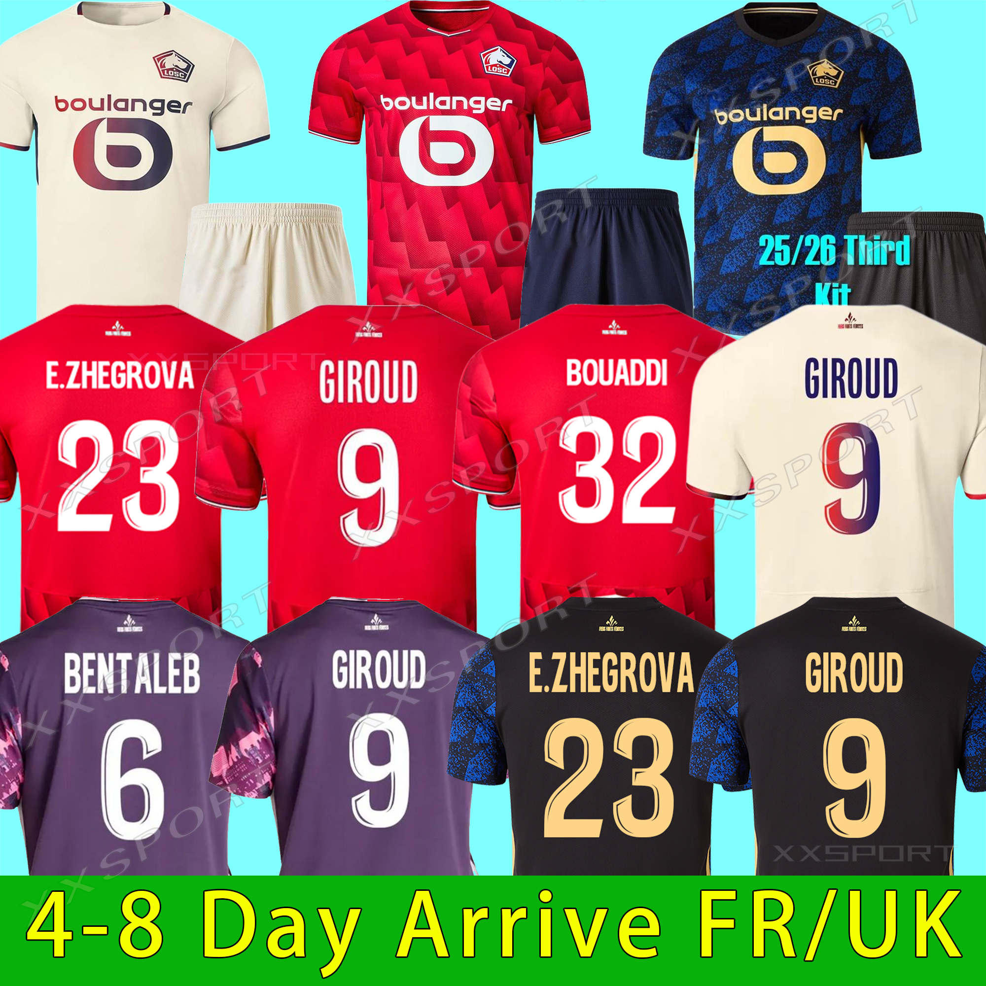 2025 2026 LOSC Lille 2soccer jerseys UMTITI White CABELLA J DAVID YAZICI OUNAS football shirt 25 26 Lille Olympique M.BAYO maillot Adult Kids Kit ZHEGROVA Equipment