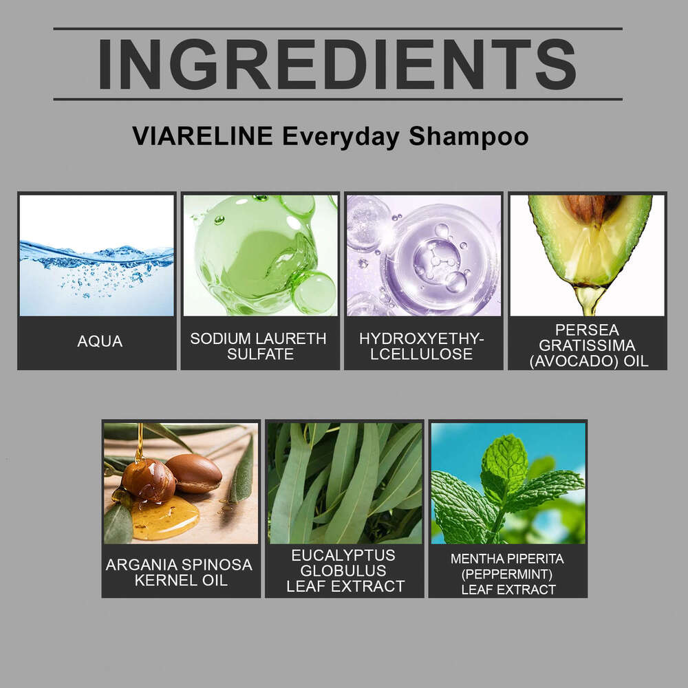 Viareline Men's Set Gentle Cleansing Moisturizing Smoothing Shiny Daily Hair Care