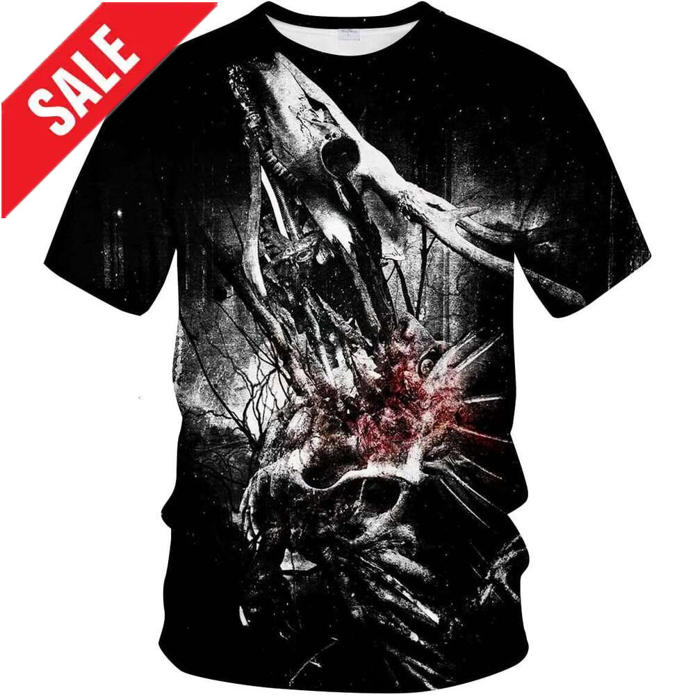 Halloween Mens T shirt Shirt 3D Printed Skull Round Neck Short Sleeve T-Shirt shirts tshirt graphic tee Casual tops summer clothes Short sleeve 2025