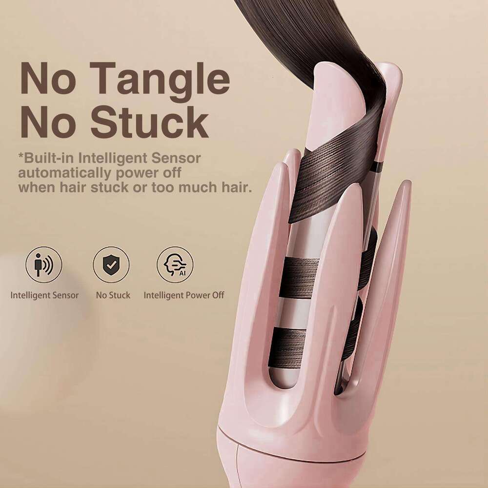 889 curling iron, 28 mm barrel, 4 temperature modes, negative ion generator, smart timer and sensor, automatic shut-off for safety