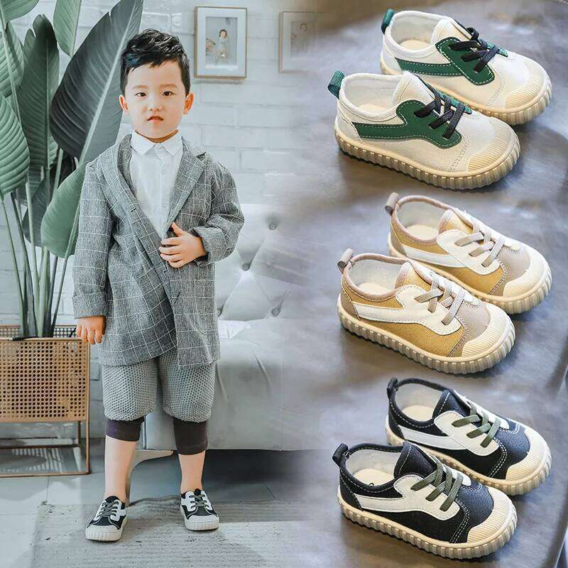 Kids Casual Boys Sneakers Girls Canvas Fashion Classic Breathable Soft Spring Autumn 2023 Brand New Children Shoes