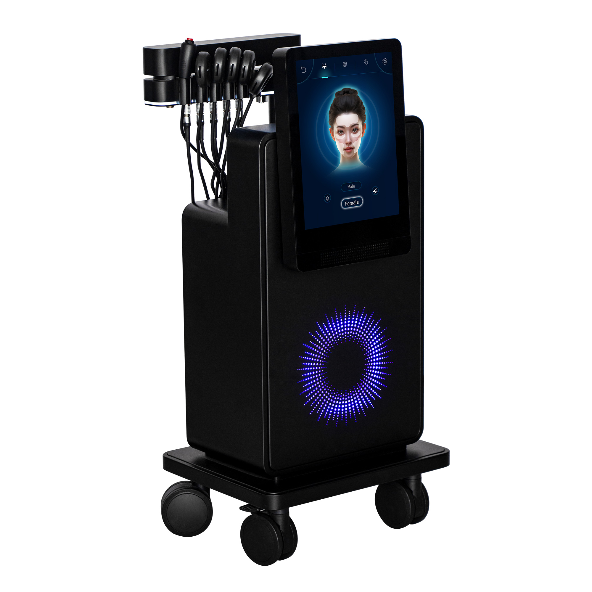 New RF Facial Electrical Stimulator Painless Compact Professional Face Lifting Magnetotherapy Anti-Aging Nursing EMS Machine