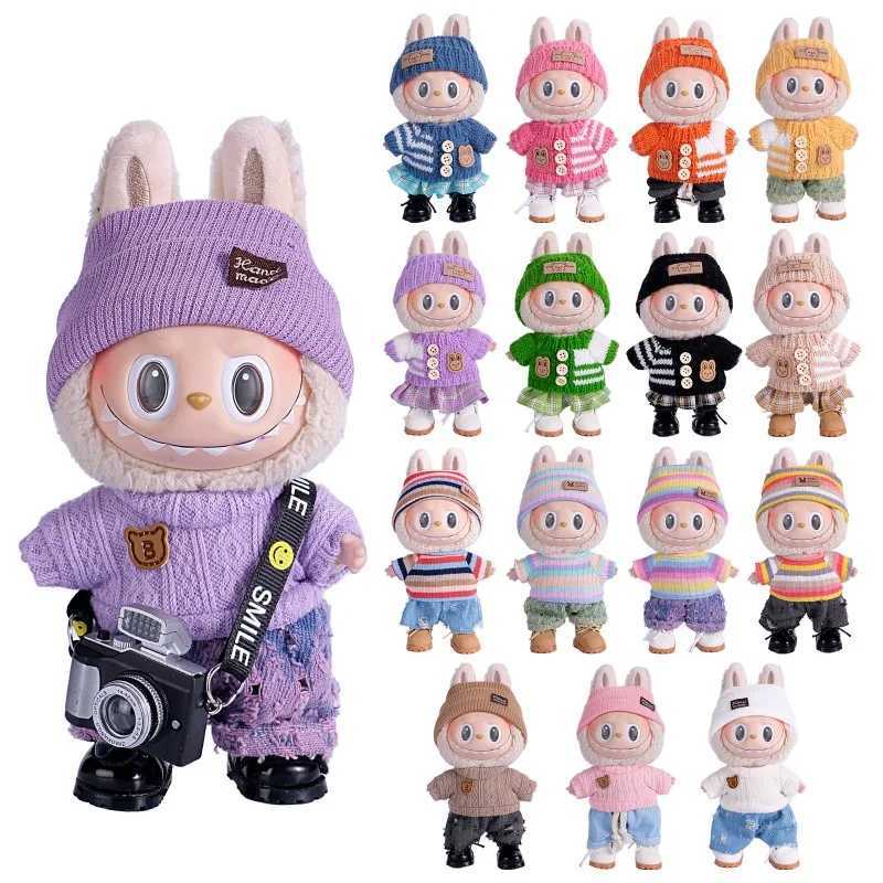 17cm Cute For Labubu Doll Clothing Sweater Set Clothing Shoes Doll DIY Accessories Training Sitting Party Games Toys Gifts C250919