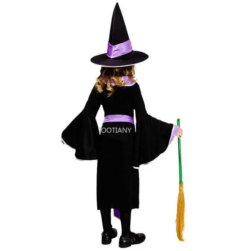 Witch Role Play Party Costume Purple Girl Witch Halloween Costumes Holiday Party Cute Girl Stage Performance Set L250918