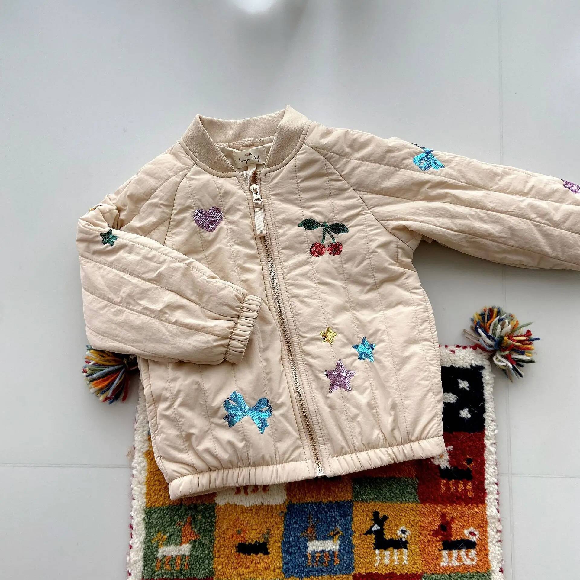 Konges Slojd Winter Baby Cotton Jackets Lambswool Coats Kids Jacket Girls Fleece Outerwear Flight Suit Children's Clothing ddmyshoesvip