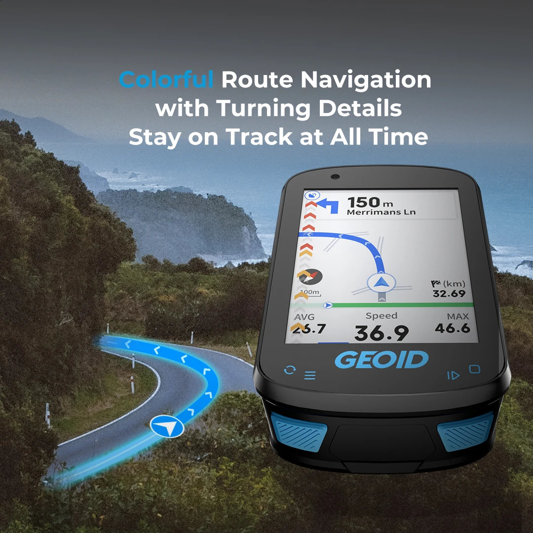 GEOID CC600 Route Navigation Bicycle GPS Computer 11 Languages Wireless Bike Speedometer Automatical WIFI ANT Odometer 260423