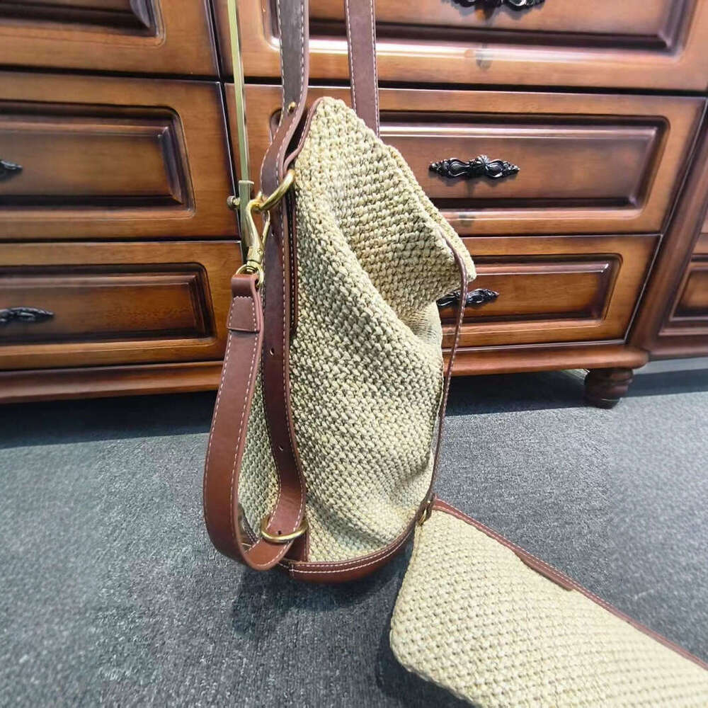 Summer Woven Stylish Small Square Simple Niche Shoulder Trendy Women's Fashion Versatile Casual Bag B5