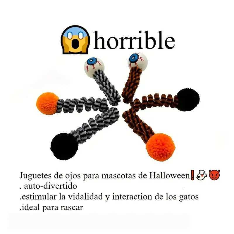 Halloween Cat Toy Eyeball Color Ball Design Attract Cats Attention Pet SelfEntertainment Spring Yarn Ball Toy for Cat Boredo X250918