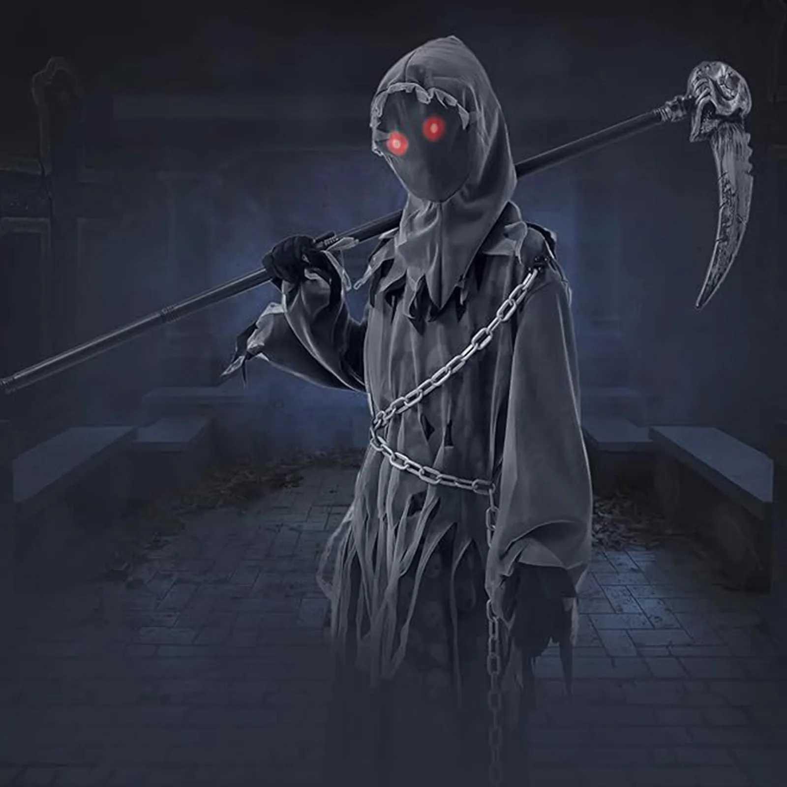 2025 Horror Atmosphere Universal Death Godness Costume For Both Men And Women Halloween Horror Atmosphere Decorative Costume L250918