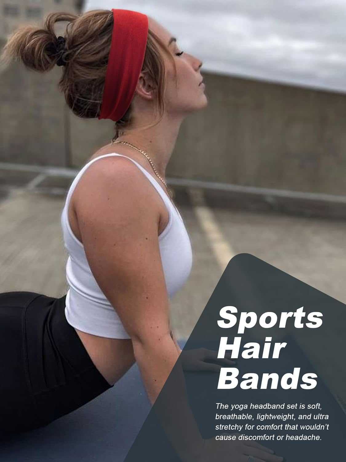 Sports Headbands for Women Non Slip Elastic Fashion Hair Bands for Womens Hair Soft Cloth Stretchy Hair Accessories for Exercise Workout Yoga Running 