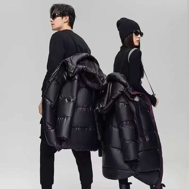 Jacket Fashion Brand New Men Korean Style Warm Hooded White Duck Down Outwear Unisex Winter Coat