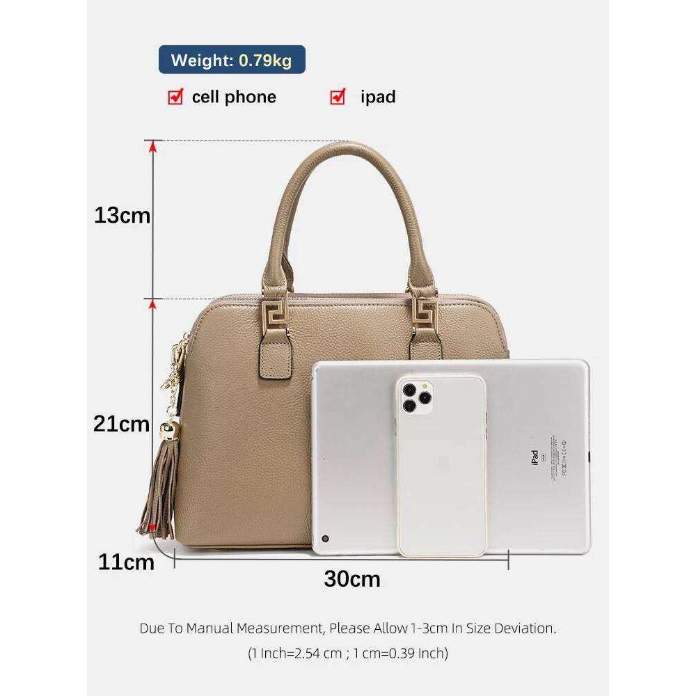 Designer Bag Luxury Bag Zency 2025 Winter Women 100% Genuine Leather Shoulder Ladies Crossbody Elegant Tassel Top Handle Bag For Commuters Purse