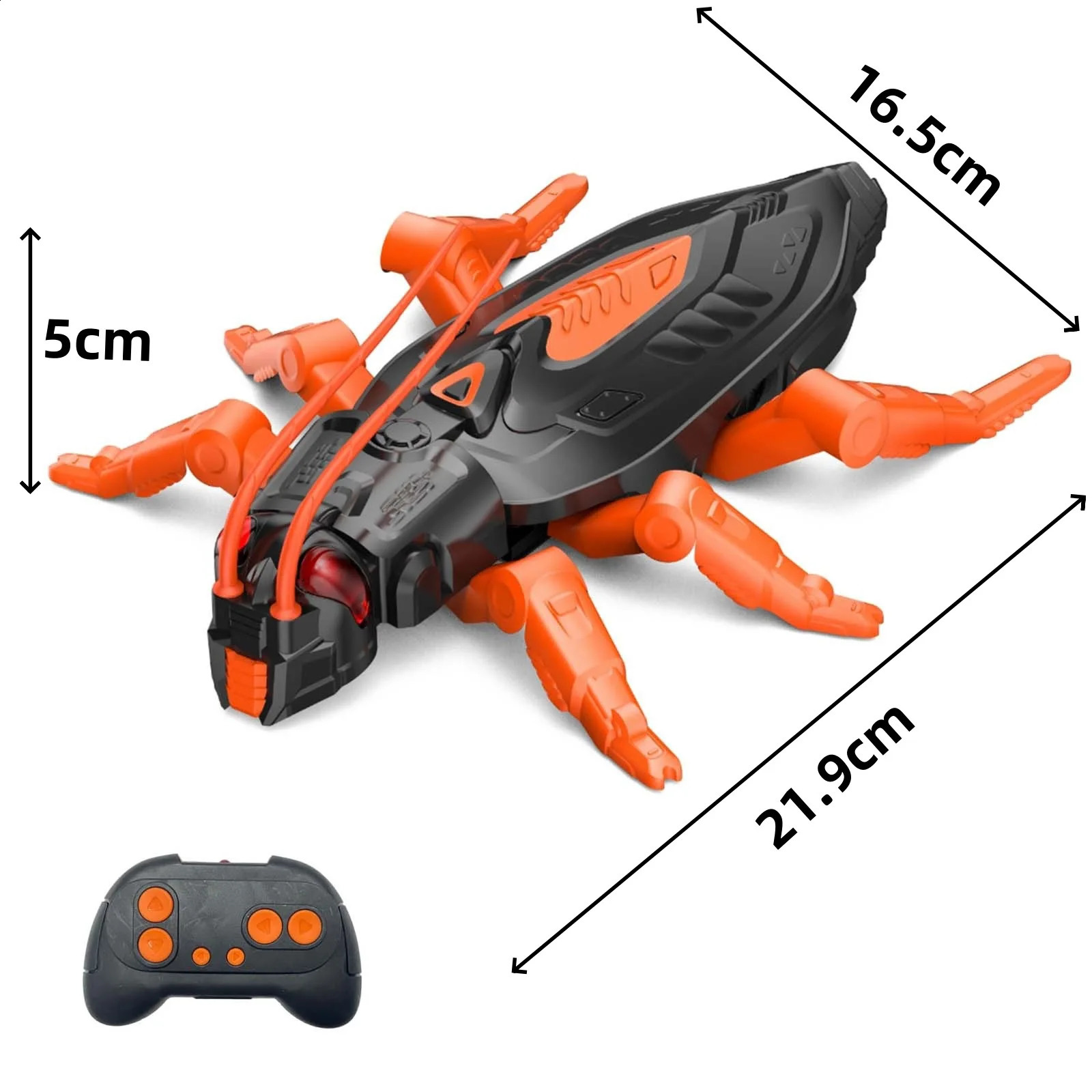 RC Wall Crawler Gecko Rechargeable Remote Control Cockroach Robot Kids Toys Climbs up Walls for Prank Toys Games Halloween gift250918